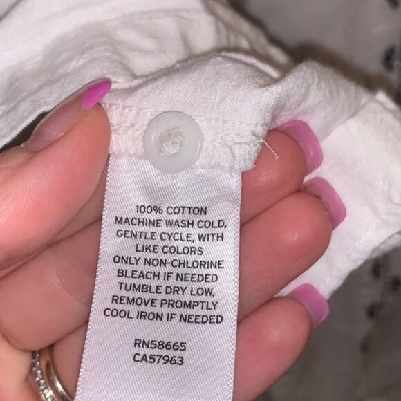 Treasure & Bond White V-Neck Boho Embroidered‎ Long Sleeve Top Small NWT - Picture 3 of 6